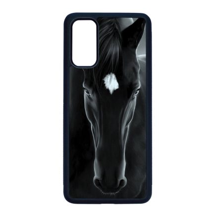 lovas fekete ló Samsung Galaxy S20 fekete tok