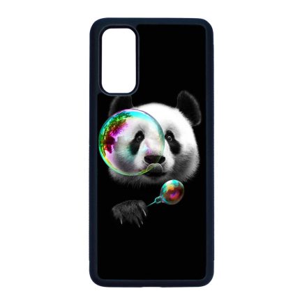 panda pandás Samsung Galaxy S20 fekete tok