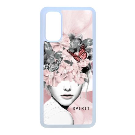 Spirit woman art tavaszi viragos ajándék nőknek valentin napra Samsung Galaxy S20 átlátszó tok