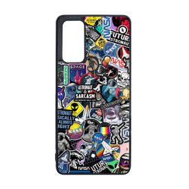 NASA matricabomba astronaut űrhajós stickerbomb Samsung Galaxy S20 FE fekete tok