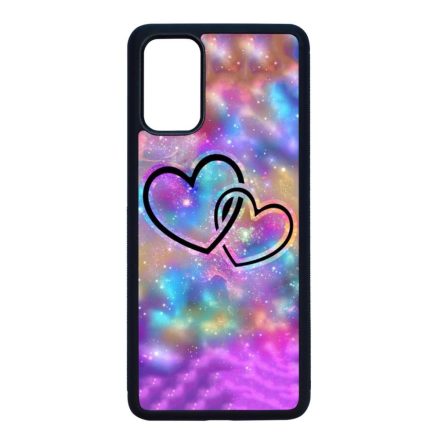 szerelem szerelmes szíves szivecskés hipster Samsung Galaxy S20 Plus fekete tok
