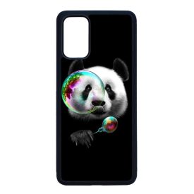panda pandás Samsung Galaxy S20 Plus fekete tok