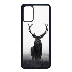 szarvas szarvasos agancs őszi fehér Samsung Galaxy S20 Plus fekete tok