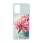 virágos tavaszi vintage rózsaszín rózsás Samsung Galaxy S20 Plus átlátszó tok