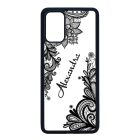 kérd a neveddel csipkés csajos Samsung Galaxy S20 Plus fekete tok