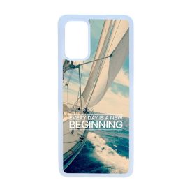 Minden nap egy új kezdet vitorlás tenger nyár Samsung Galaxy S20 Plus átlátszó tok