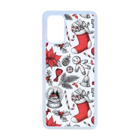 téli karácsonyi mintás textúra Samsung Galaxy S20 Plus átlátszó tok