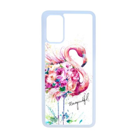 Álomszép Flamingo tropical summer nyári Samsung Galaxy S20 Plus átlátszó tok