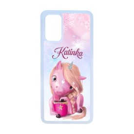 Unikornis és kávé - Téli mintás Samsung Galaxy S20 Plus tok