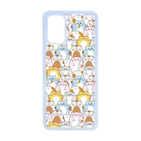 Tündéri Kawaii cica mintás Samsung Galaxy S20 Plus tok