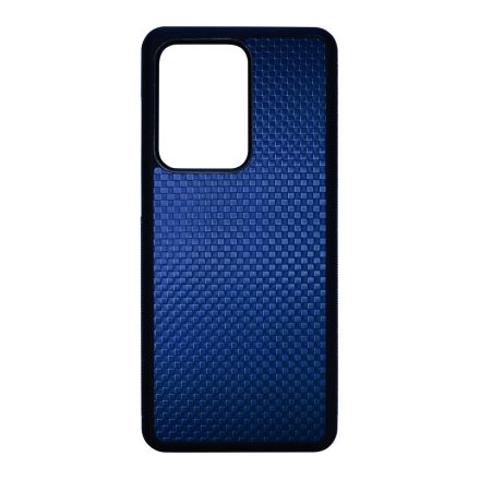Gyönyörű kék karbon fiber mintás Samsung Galaxy S20 Ultra tok