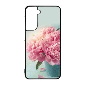 virágos tavaszi vintage rózsaszín rózsás Samsung Galaxy S21 FE tok