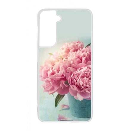 virágos tavaszi vintage rózsaszín rózsás Samsung Galaxy S21 FE tok