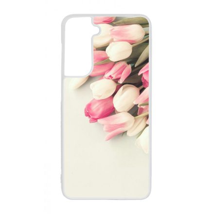 virágos tulipános tavaszi Samsung Galaxy S21 FE tok