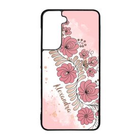 Kérd a neveddel - RoseGold Matyó magyar mintás hungarian folk Samsung Galaxy S21 FE tok