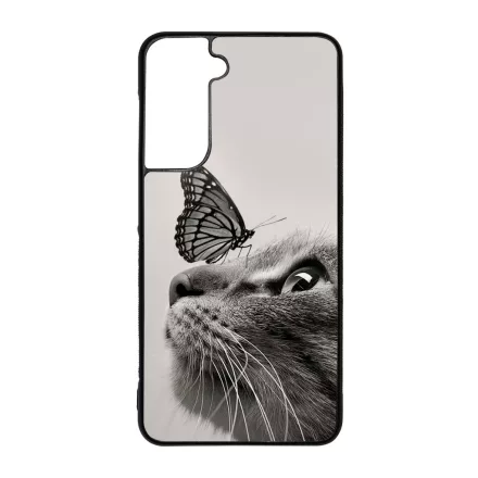 Cica és Pillangó - macskás Samsung Galaxy S21 FE tok