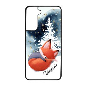 Tündéri róka - Téli mintás Samsung Galaxy S21 FE tok