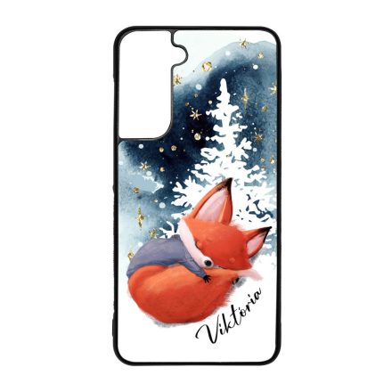 Tündéri róka - Téli mintás Samsung Galaxy S21 FE tok