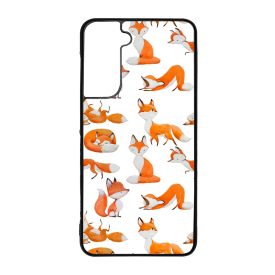 Rajzolt Róka mintás Samsung Galaxy S21 FE tok