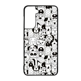 Aranyos kutya mintás Samsung Galaxy S21 FE tok