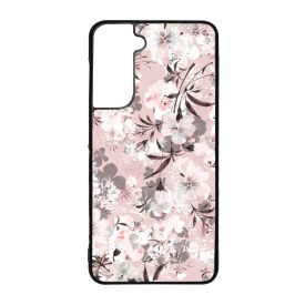 Puderpink tavaszi viragos Samsung Galaxy S21 FE tok