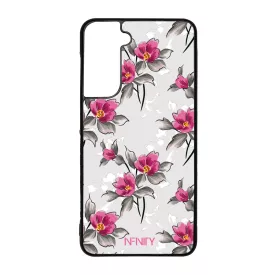 Szépséges pink virágok Samsung Galaxy S21 FE tok