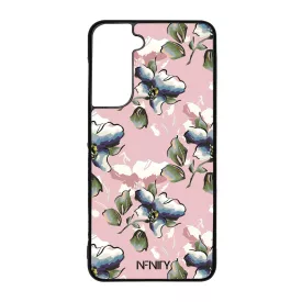 Rózsaszín tavaszi virágok Samsung Galaxy S21 FE tok