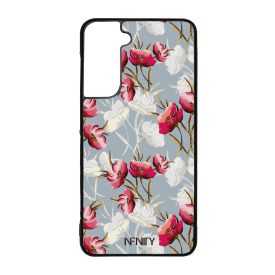 Szépséges piros tavaszi virágok Samsung Galaxy S21 FE tok