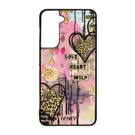 Street Art szív leopárd mintás Samsung Galaxy S21 FE tok