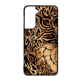 Aranyló Afrika állat mintás Samsung Galaxy S21 FE tok