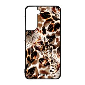 Különleges aranyló virágos zsiráf Samsung Galaxy S21 FE tok