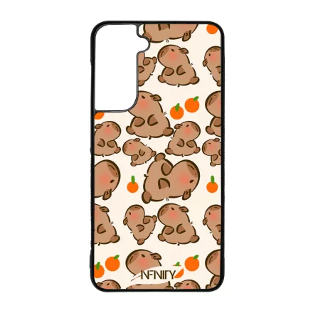 Cuki capybara és narancs Samsung Galaxy S21 FE tok