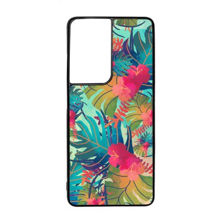 Tropical Beauty - Nyári trópusi mintás Samsung Galaxy S21 Ultra tok
