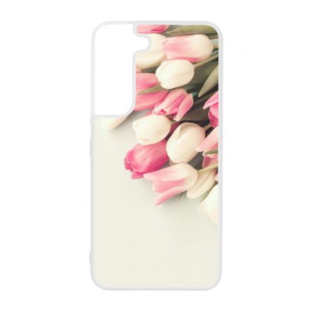 virágos tulipános tavaszi Samsung Galaxy S22 tok