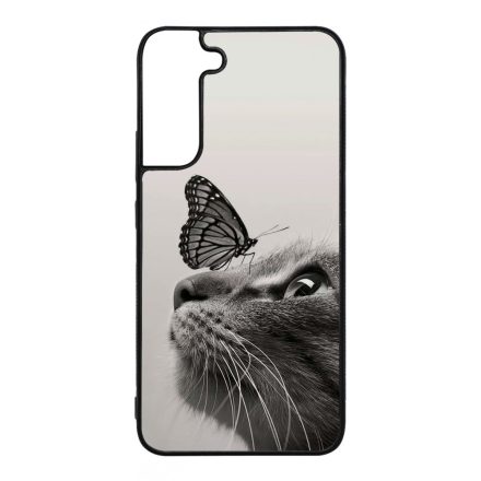 Cica és Pillangó - macskás Samsung Galaxy S22 Plus tok