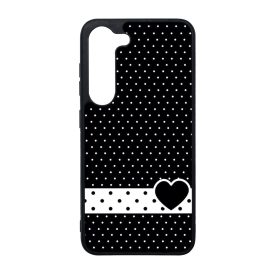 szerelem love szivecskés fekete fehér pöttyös Samsung Galaxy S23 tok