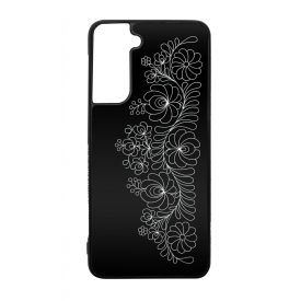Elegant Matyó - Black magyar mintás hungarian folk Samsung Galaxy S23 tok