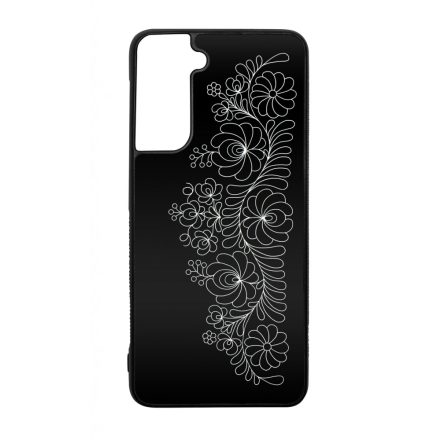 Elegant Matyó - Black magyar mintás hungarian folk Samsung Galaxy S23 tok