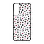 Szívecskés kutya mancs mintás Samsung Galaxy S23 tok