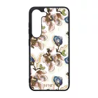 Különleges absztrakt kék virágzás Samsung Galaxy S23 tok