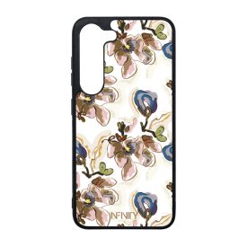 Különleges absztrakt kék virágzás Samsung Galaxy S23 tok