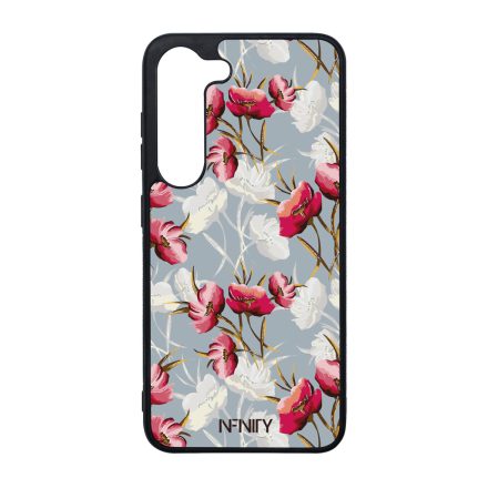 Szépséges piros tavaszi virágok Samsung Galaxy S23 tok