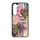 Street Art szív leopárd mintás Samsung Galaxy S23 tok