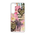 Street Art szív leopárd mintás Samsung Galaxy S23 tok