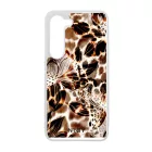 Különleges aranyló virágos zsiráf Samsung Galaxy S23 tok