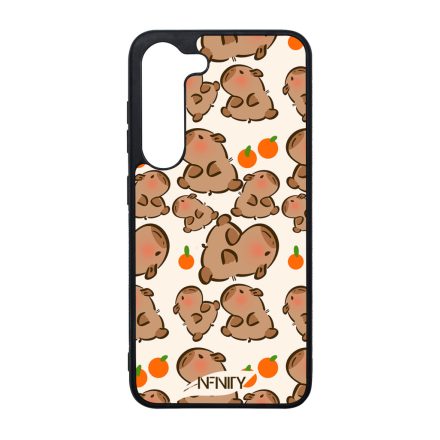 Cuki capybara és narancs Samsung Galaxy S23 tok