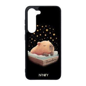 Névvel kérhető - Aranyos szundizó capybara Samsung Galaxy S23 tok