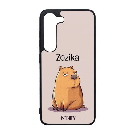 Névvel kérhető - Fáradt pofi capybara Samsung Galaxy S23 tok