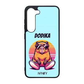 Névvel kérhető - Retro capybara Samsung Galaxy S23 tok