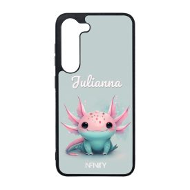 Névvel kérhető - Cuki pasztell Axolotl Samsung Galaxy S23 tok